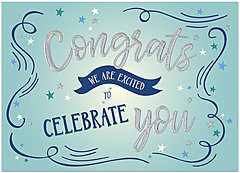 Select a verse or write your own. Excited Congrats Card A1437D-X